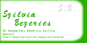 szilvia bezerics business card